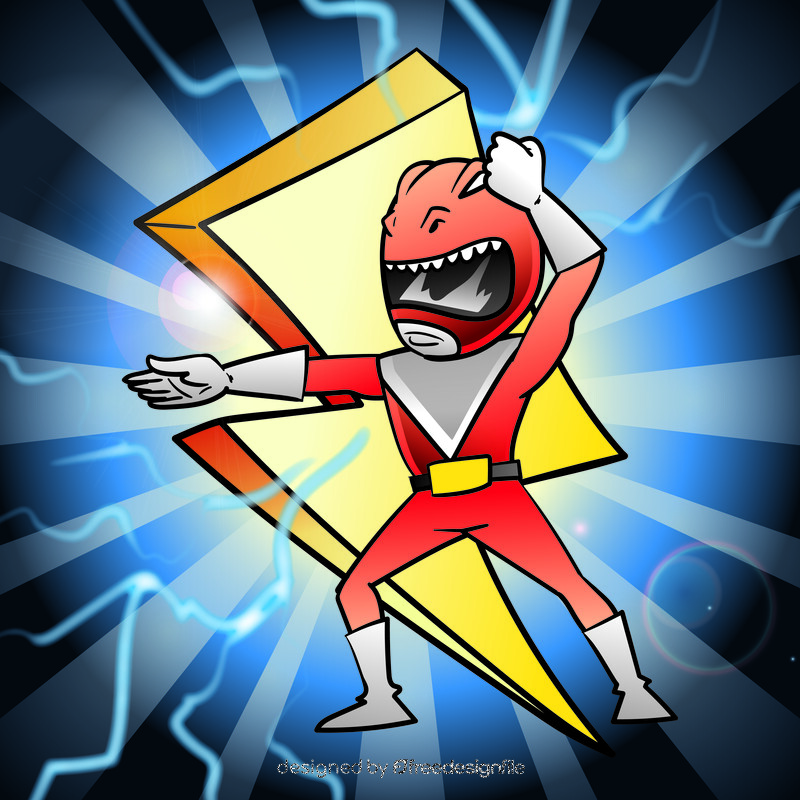 Power ranger cartoon vector