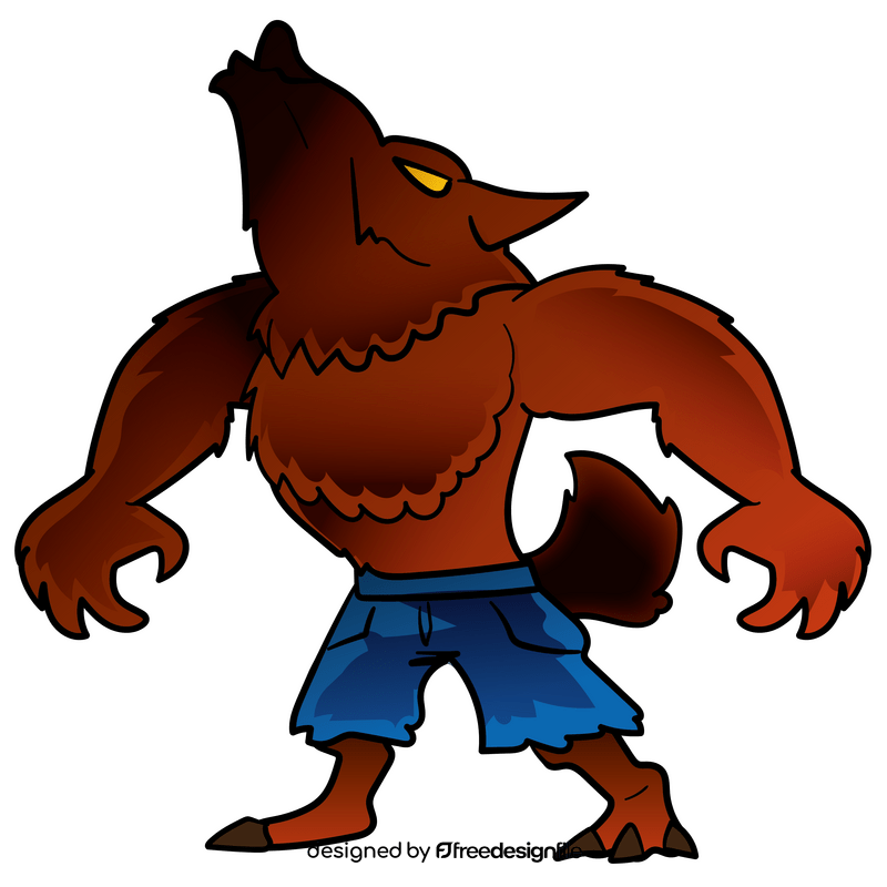 Werewolf cartoon clipart