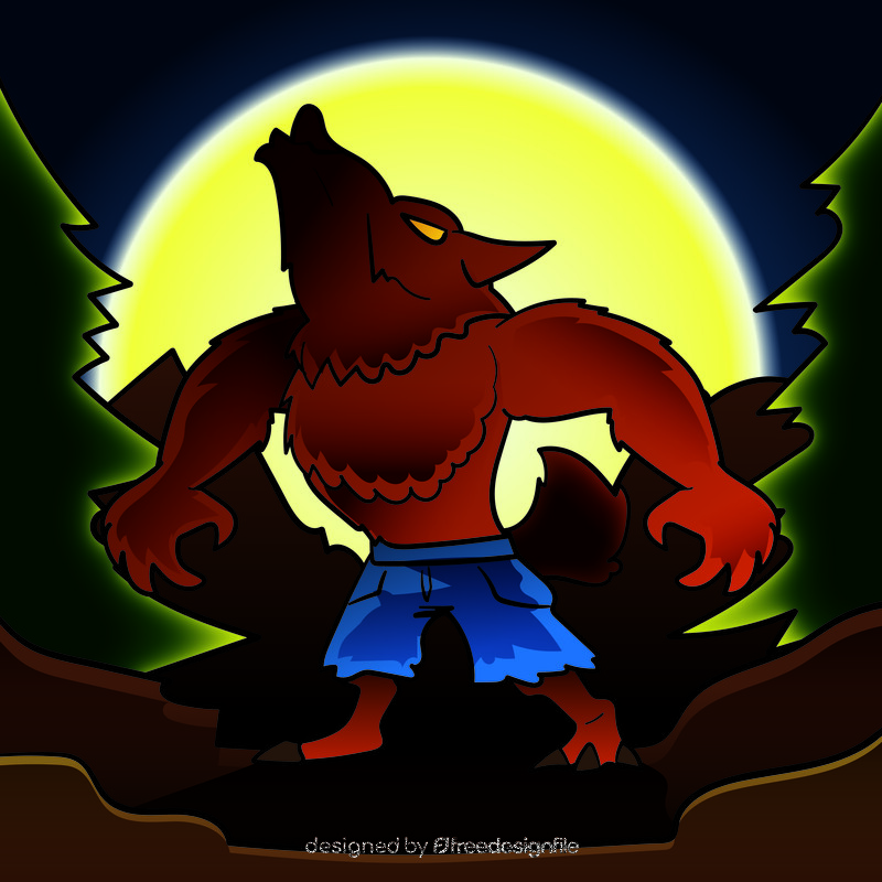 Werewolf cartoon vector