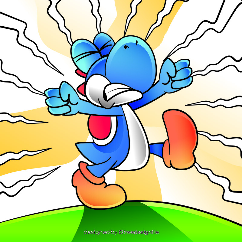 Yoshi cartoon vector