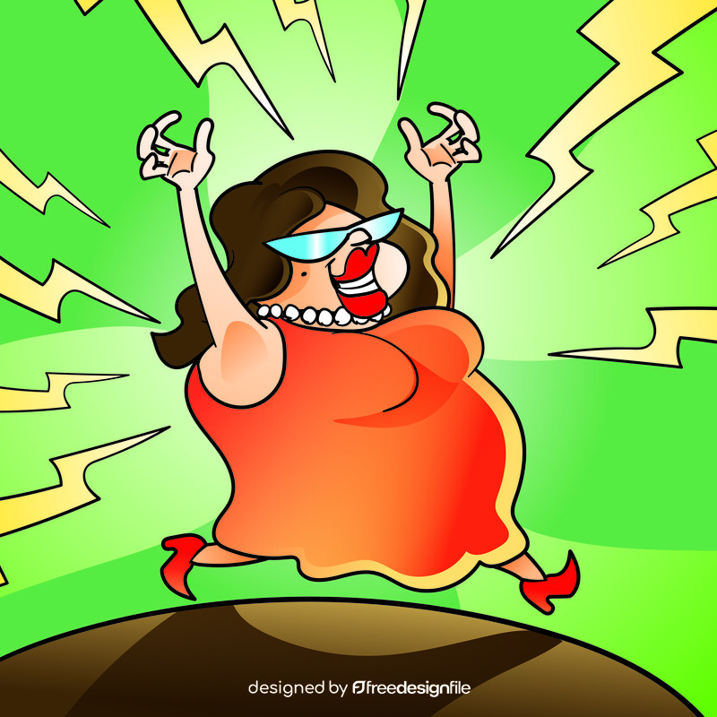 Big Mama cartoon vector