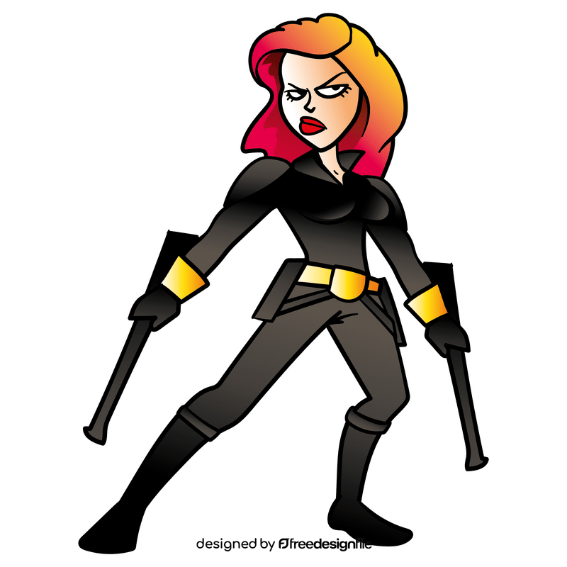 Black widow cartoon clipart