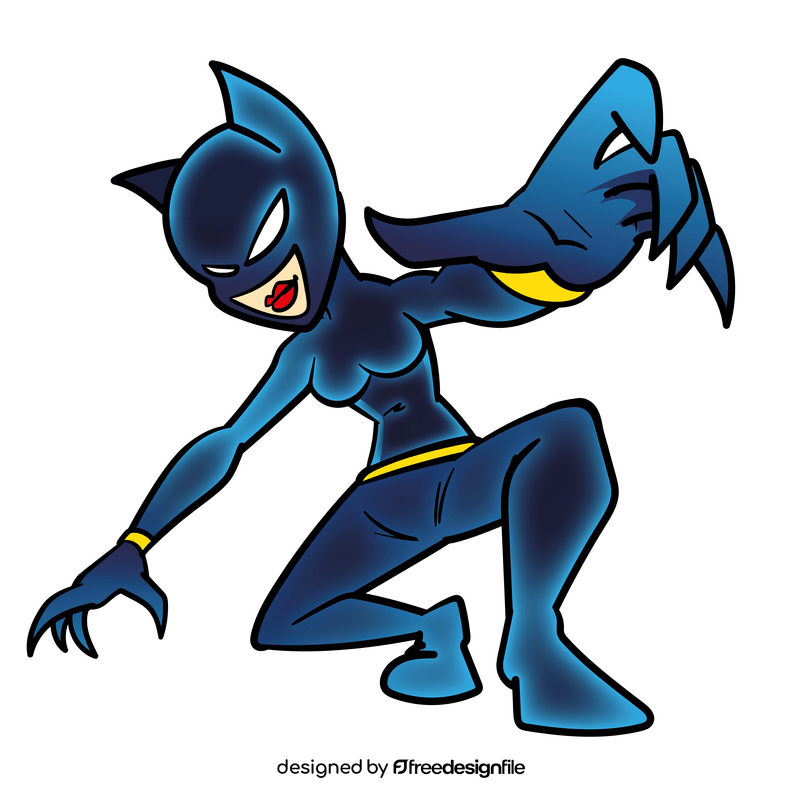 Catwoman cartoon clipart