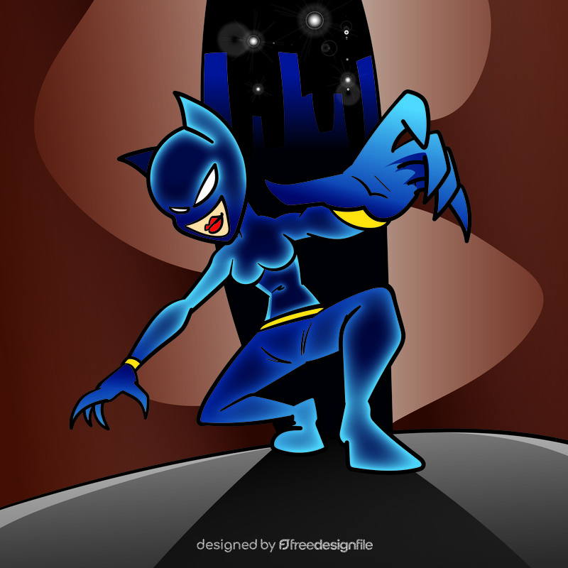 Catwoman cartoon vector