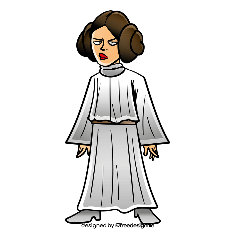 Princess leia cartoon clipart