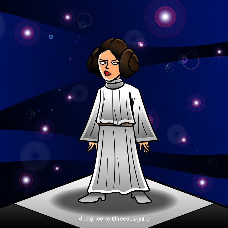 Princess leia cartoon vector