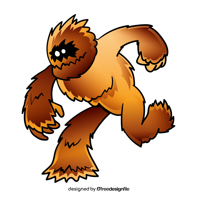 Sasquatch cartoon clipart