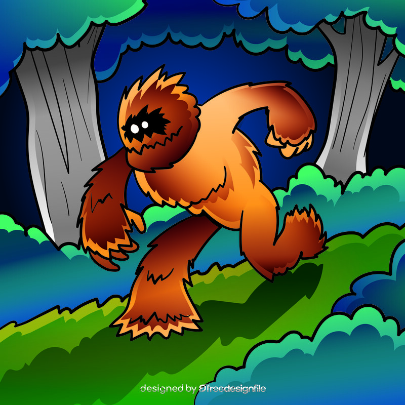 Sasquatch cartoon vector