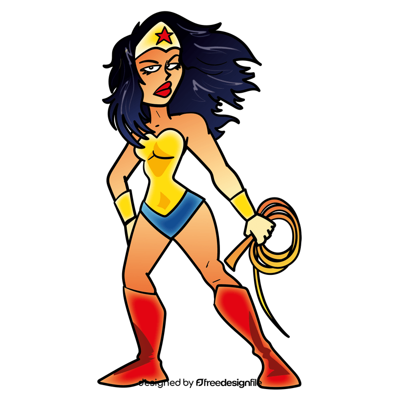 Wonder woman cartoon clipart