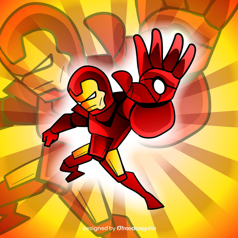 Iron man cartoon vector