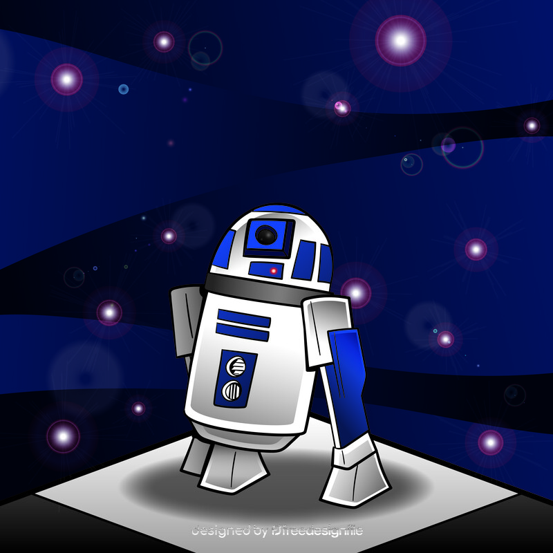 R2d2 cartoon vector