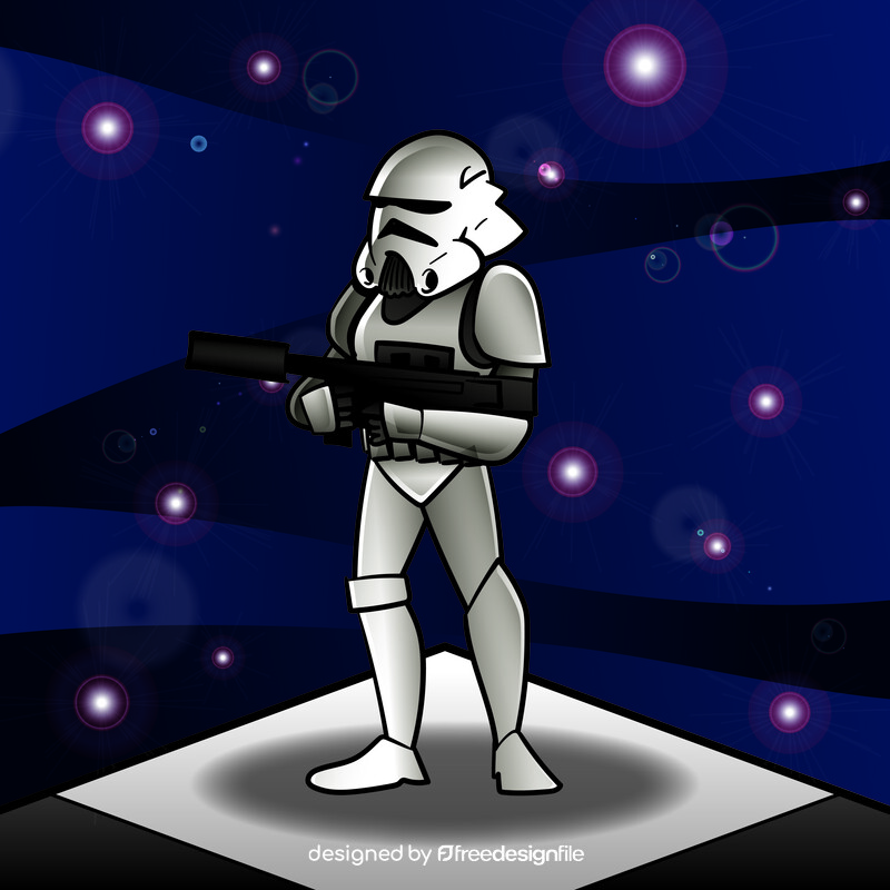 Stormtrooper cartoon vector