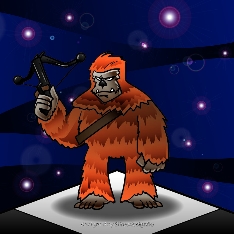 Chewbacca cartoon vector