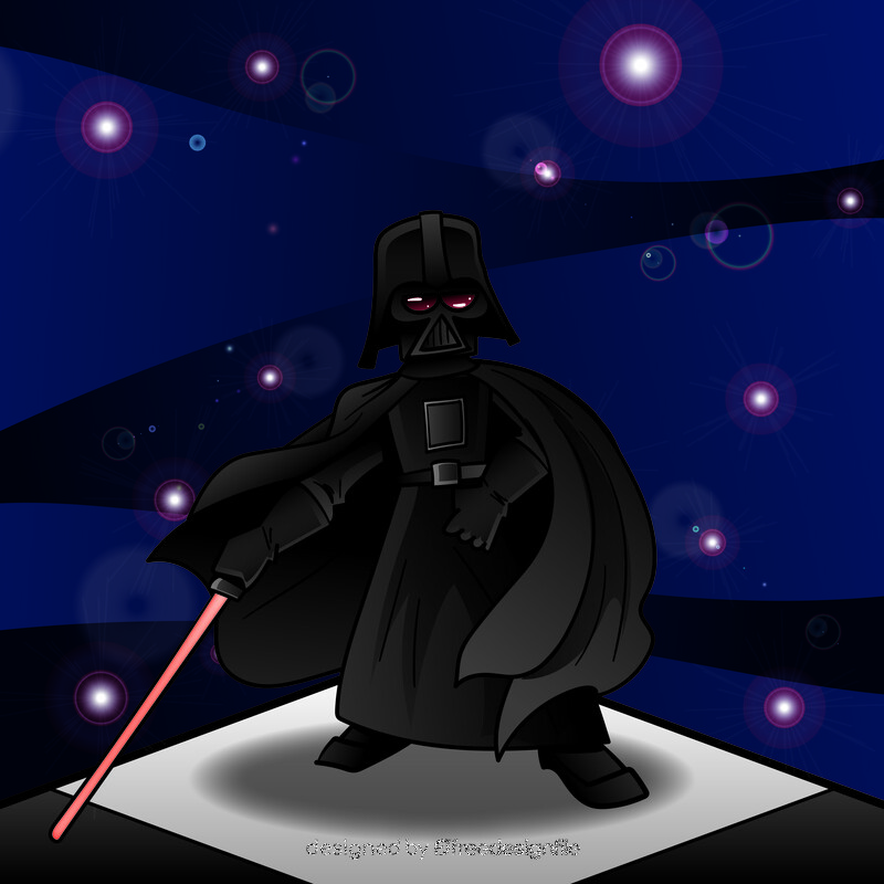 Darth vader cartoon vector