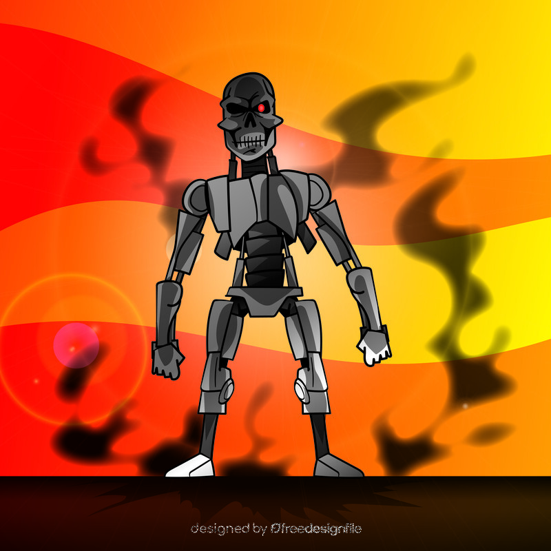 Terminator cartoon vector