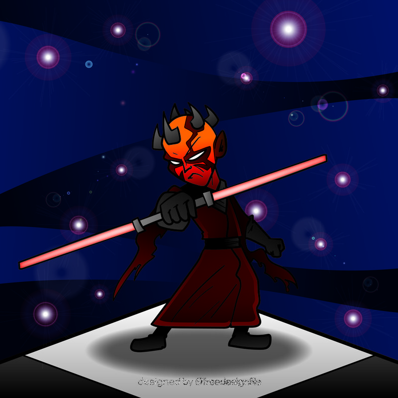 Darth maul cartoon vector