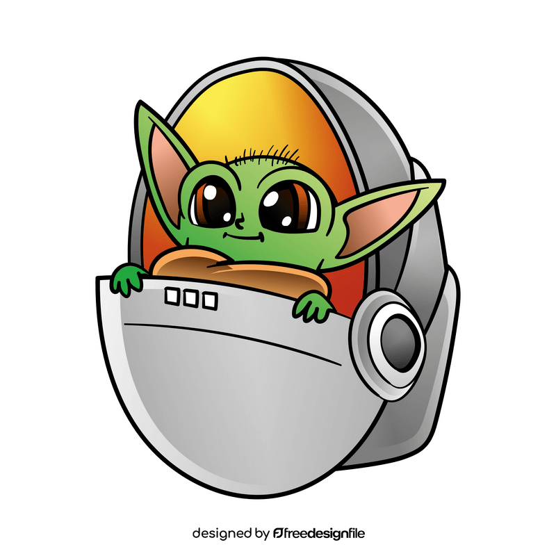 Baby yoda cartoon clipart