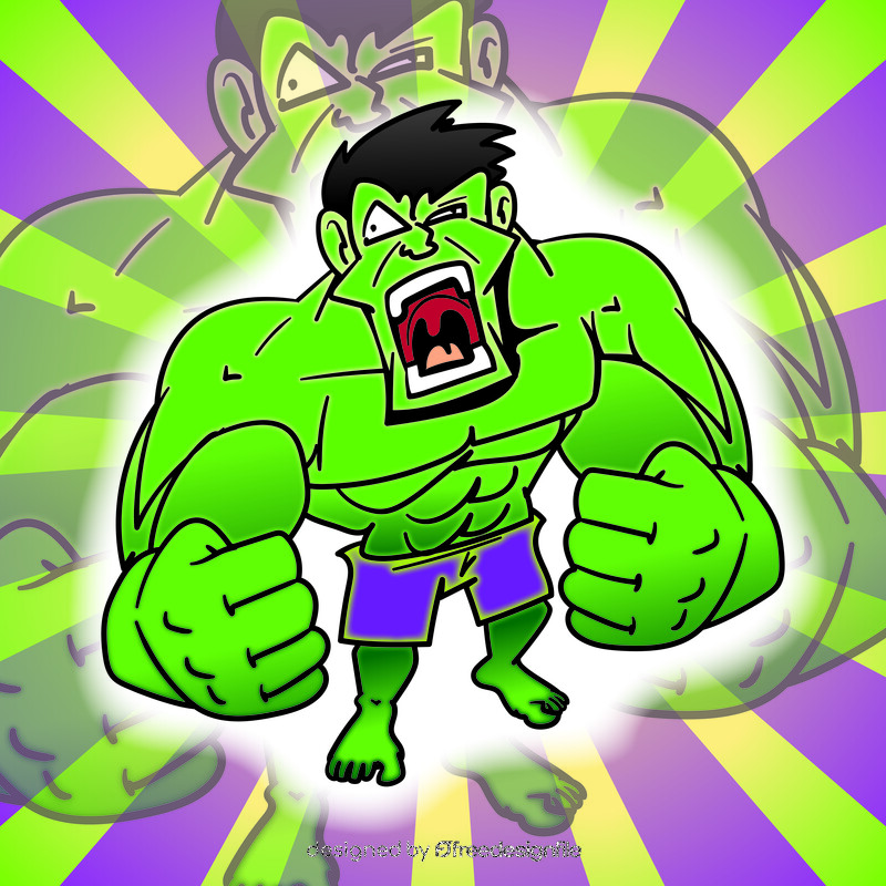 Hulk cartoon vector