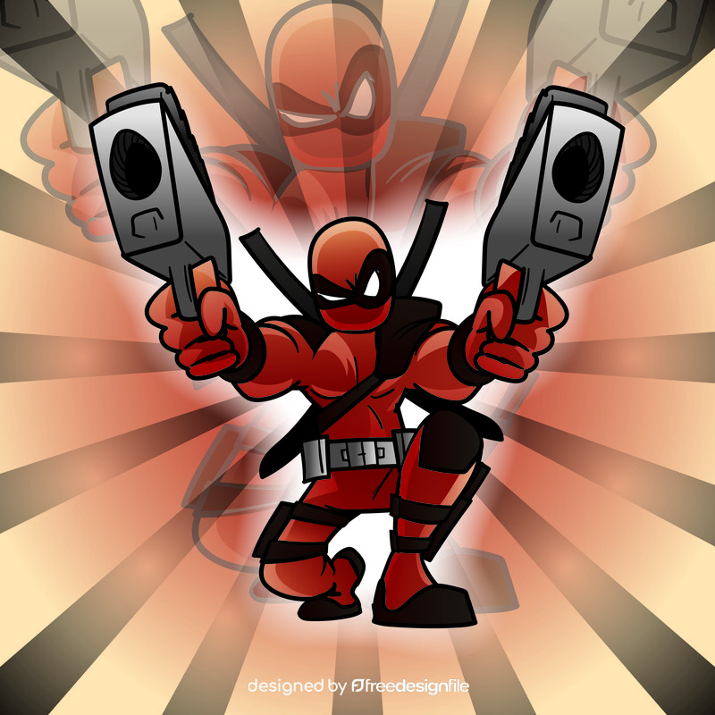 Deadpool cartoon vector