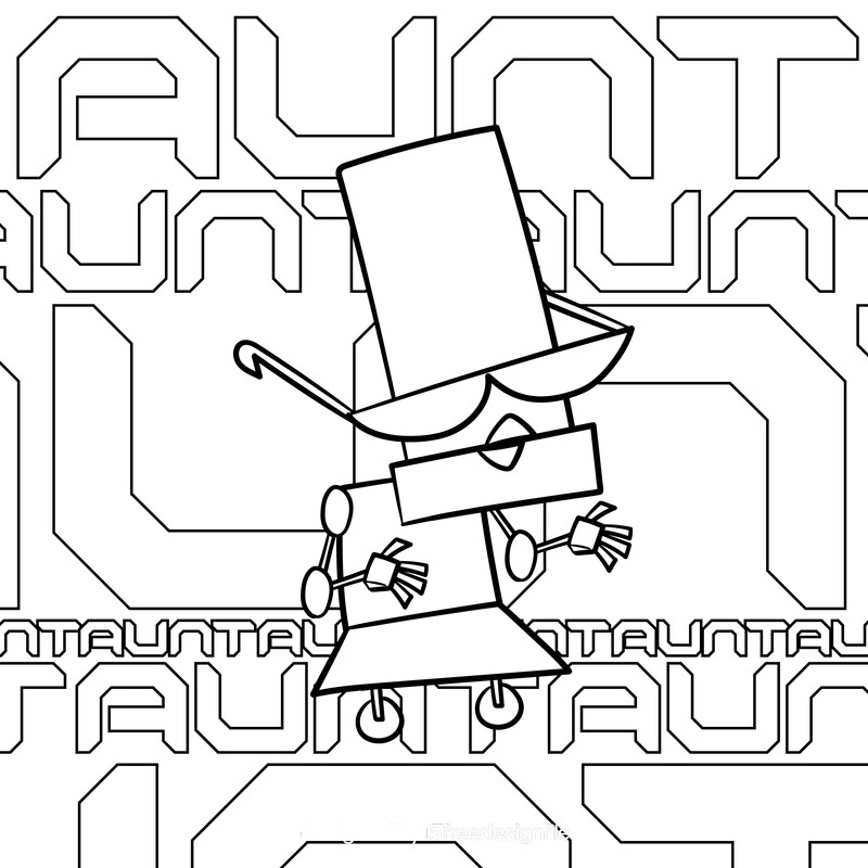 Roboaunt cartoon drawing black and white vector