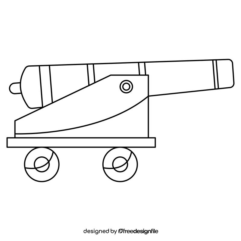 Cannon black and white clipart