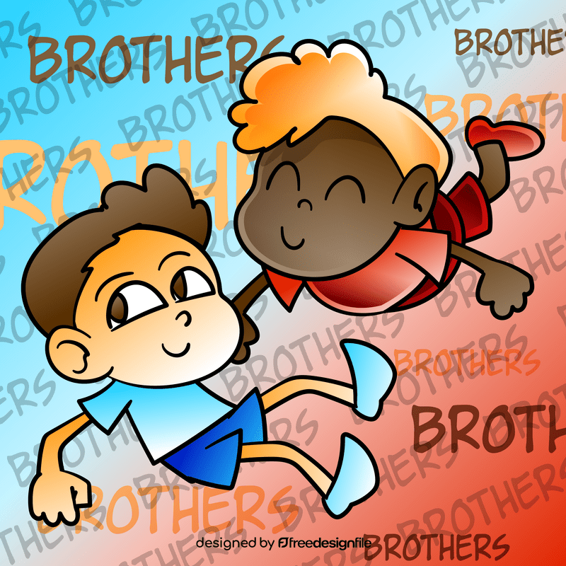 Brothers cartoon vector