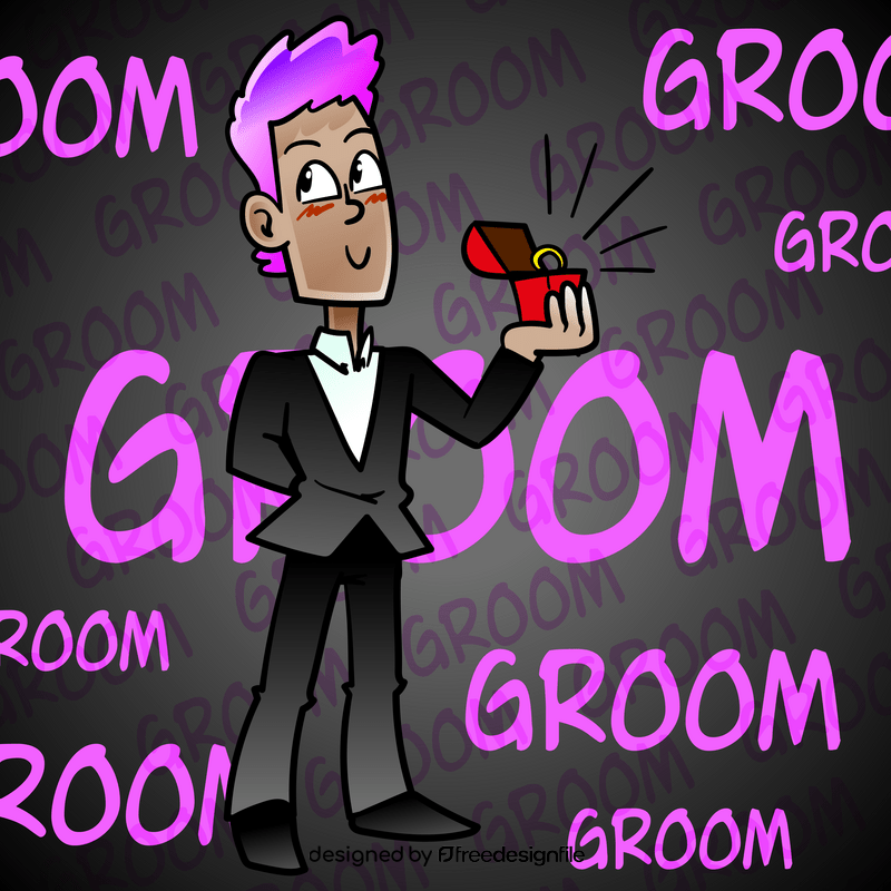 Groom cartoon vector