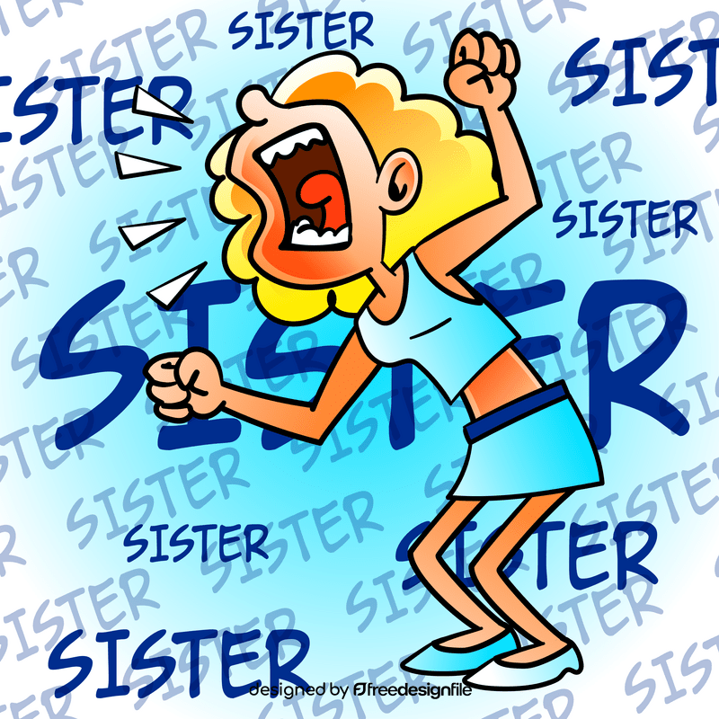 Sister cartoon vector