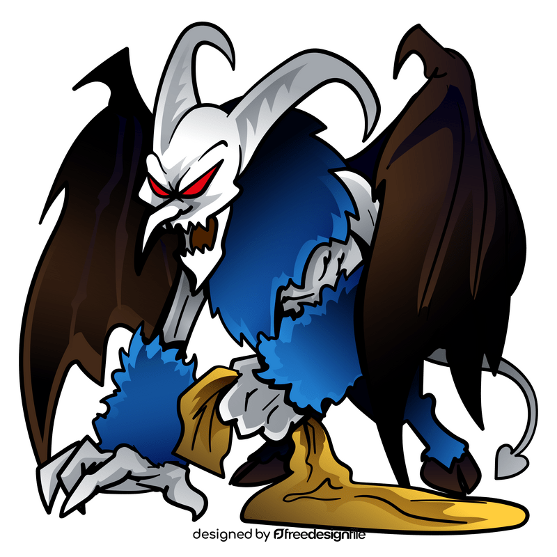 Krampus cartoon clipart