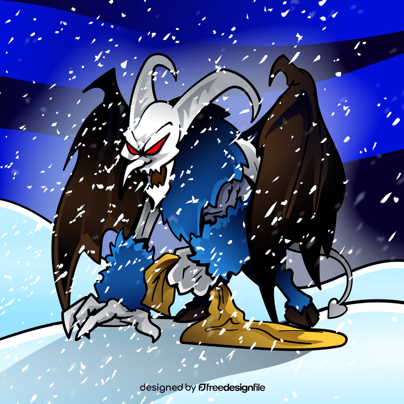 Krampus cartoon vector