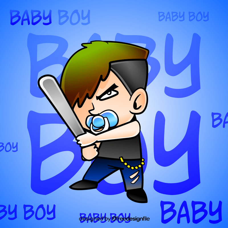 Baby boy cartoon vector