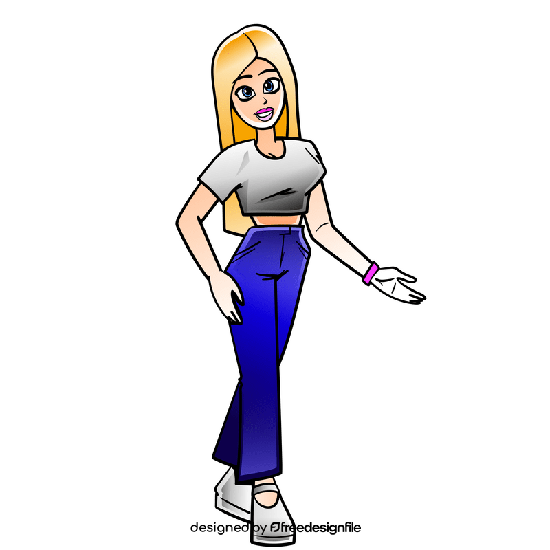 Barbie cartoon clipart