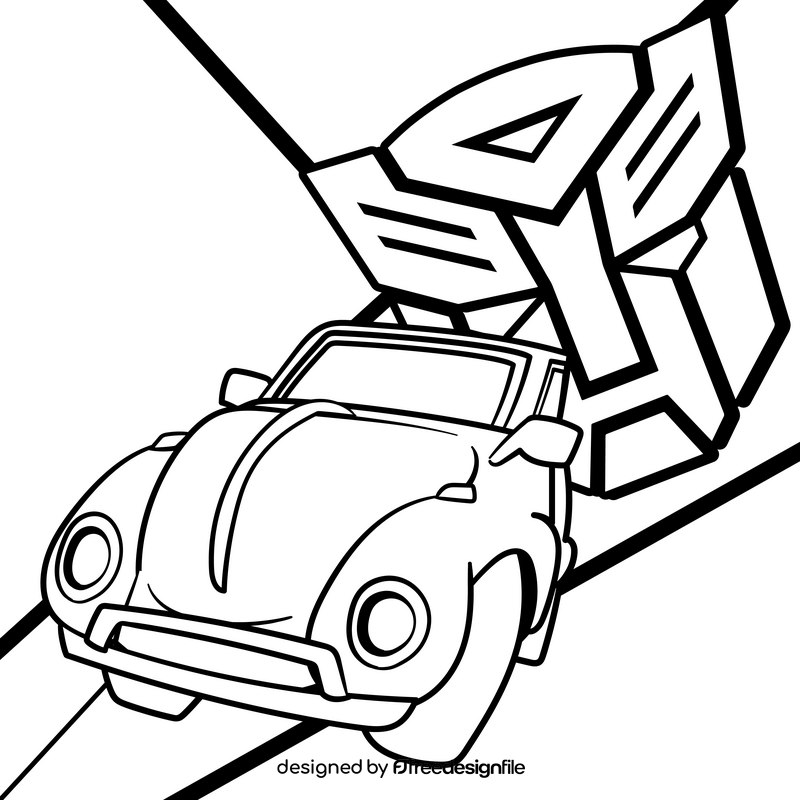 Bumblebee cartoon drawing black and white vector