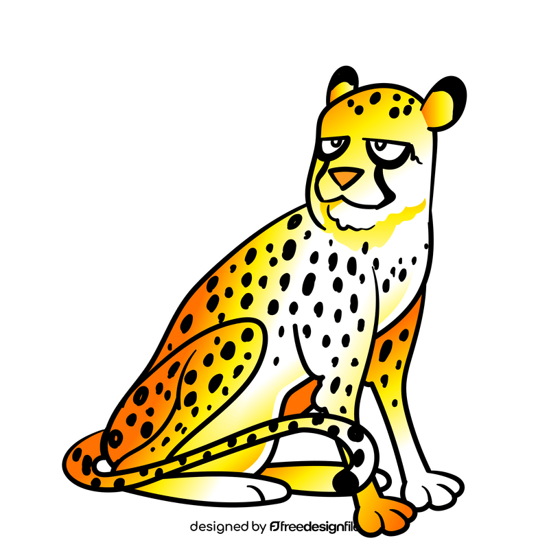 Cheetah cartoon clipart