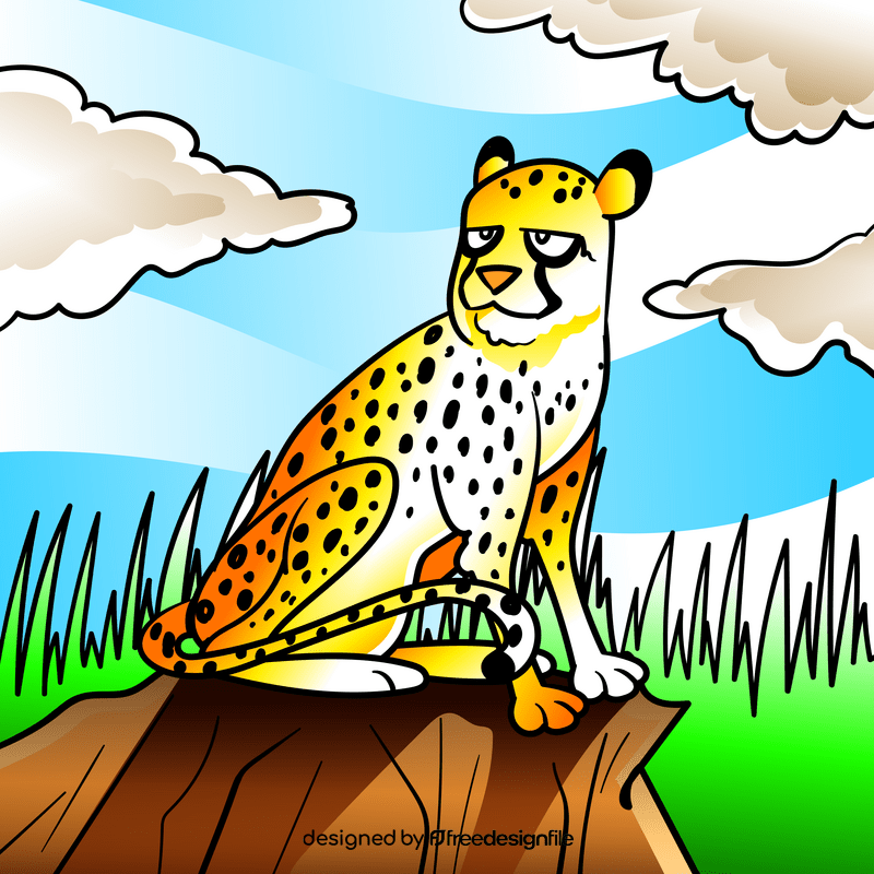 Cheetah cartoon vector