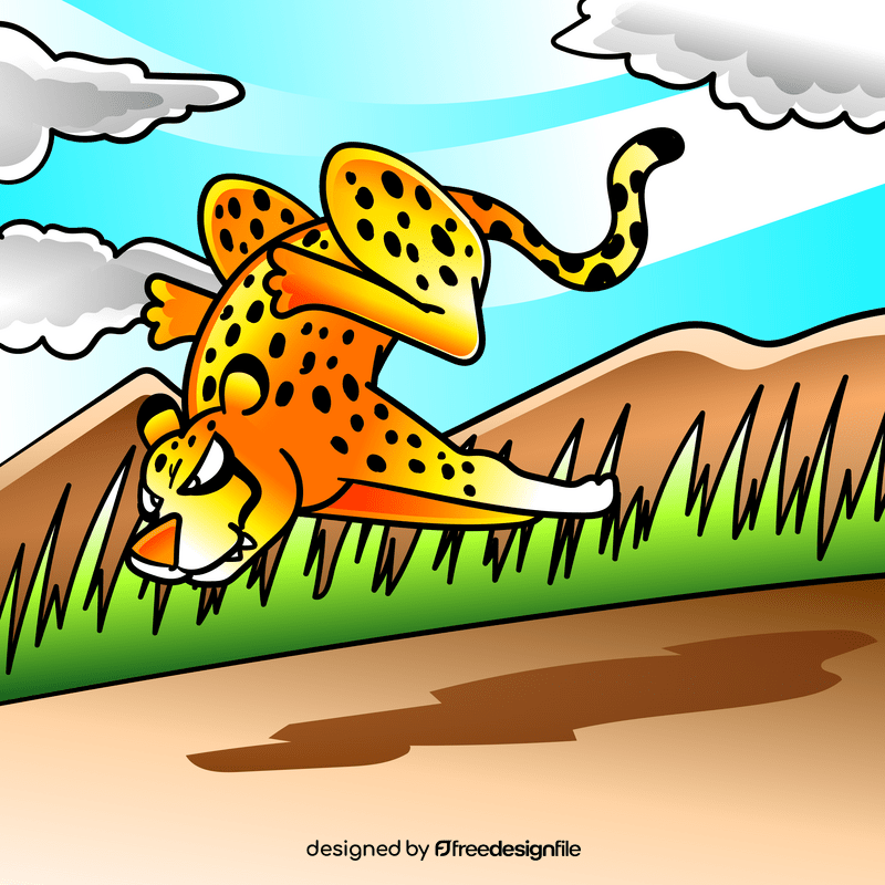 Cheetah cartoon vector