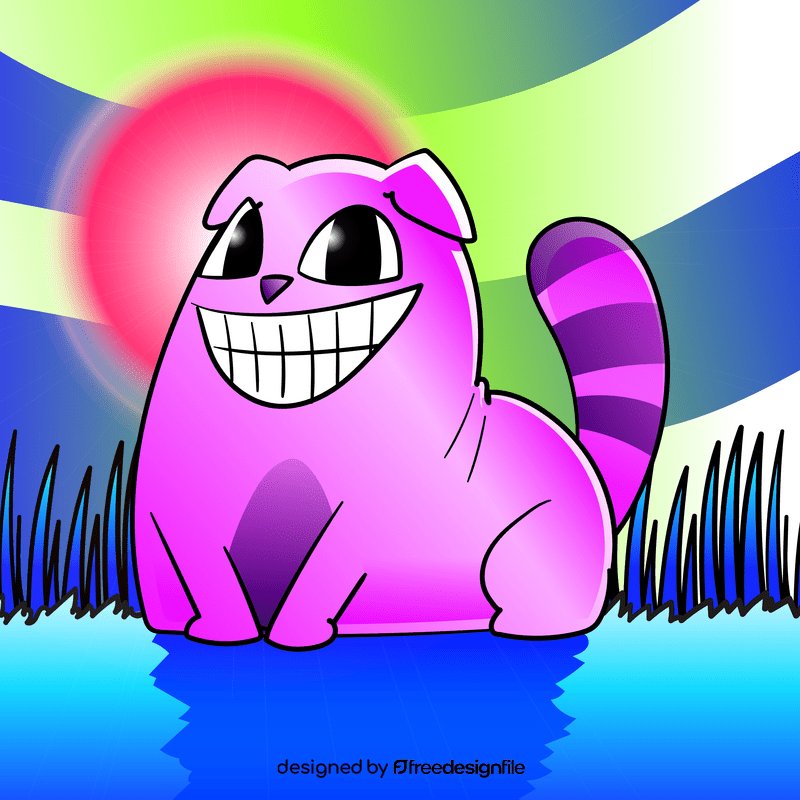 Cheshire Cat cartoon vector