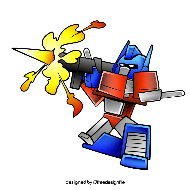 Optimus Prime cartoon clipart