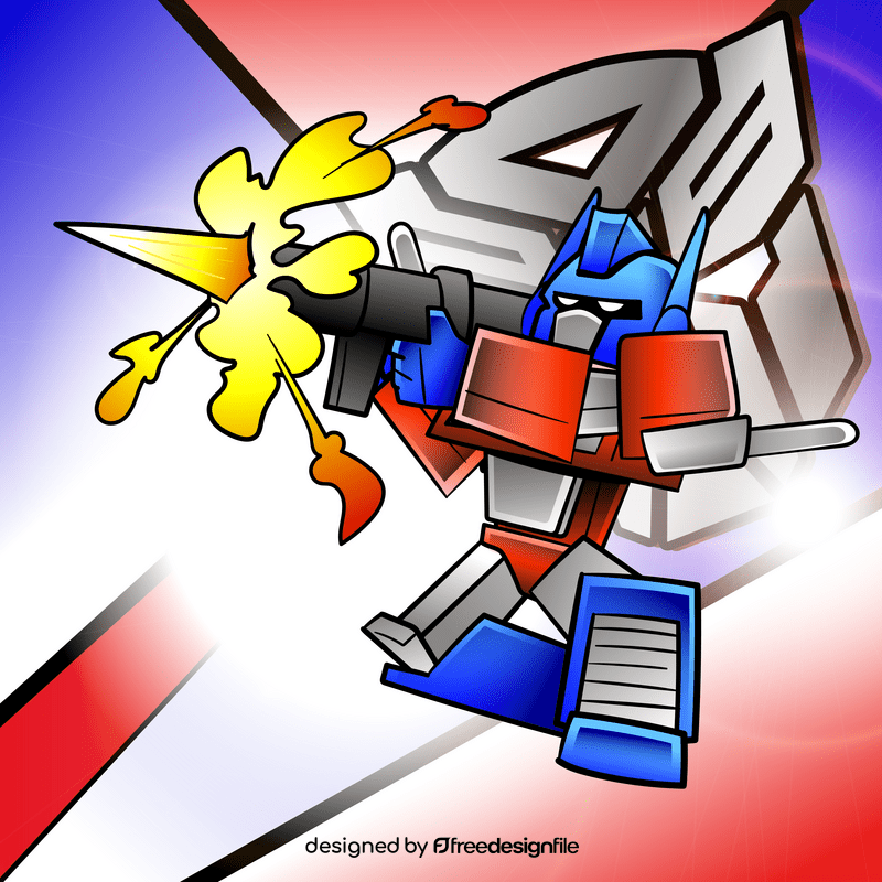 Optimus Prime cartoon vector