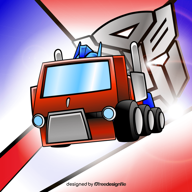 Optimus Prime cartoon vector