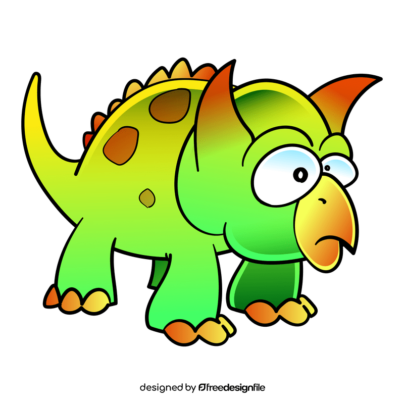 Triceratops cartoon clipart