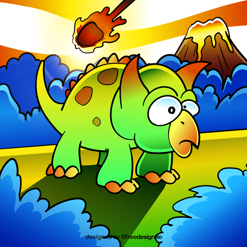 Triceratops cartoon vector