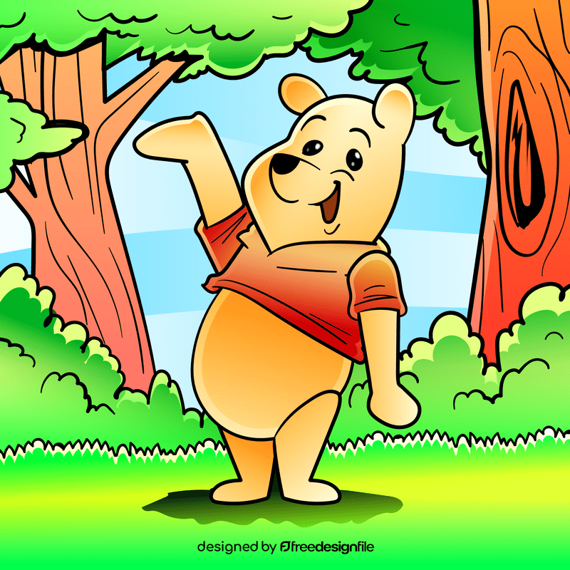 Winnie the Pooh cartoon vector