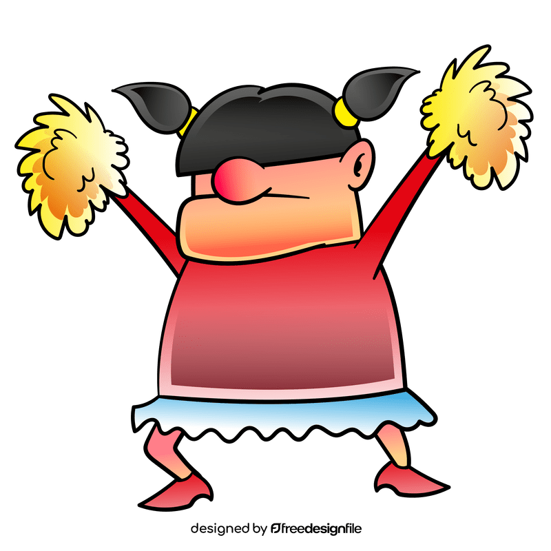 Cheerleader cartoon clipart