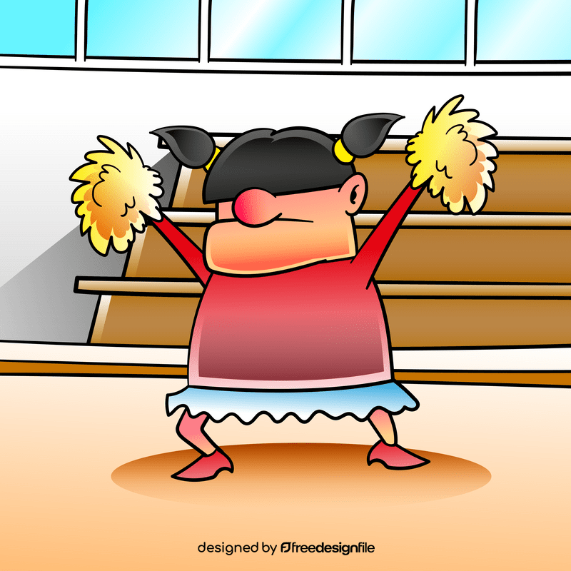 Cheerleader cartoon vector