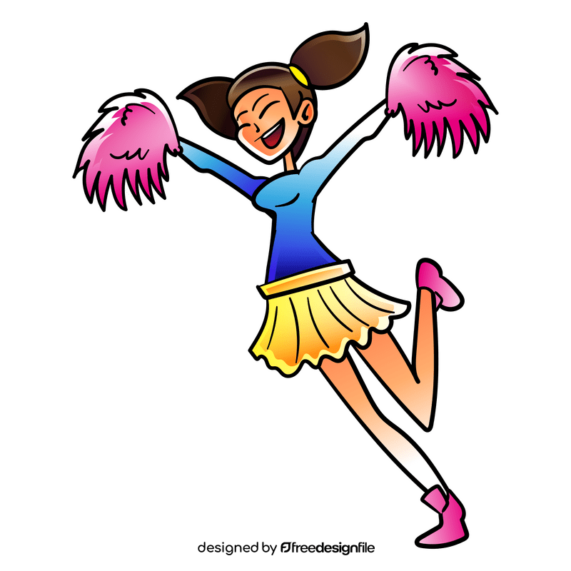 Cheerleader cartoon clipart