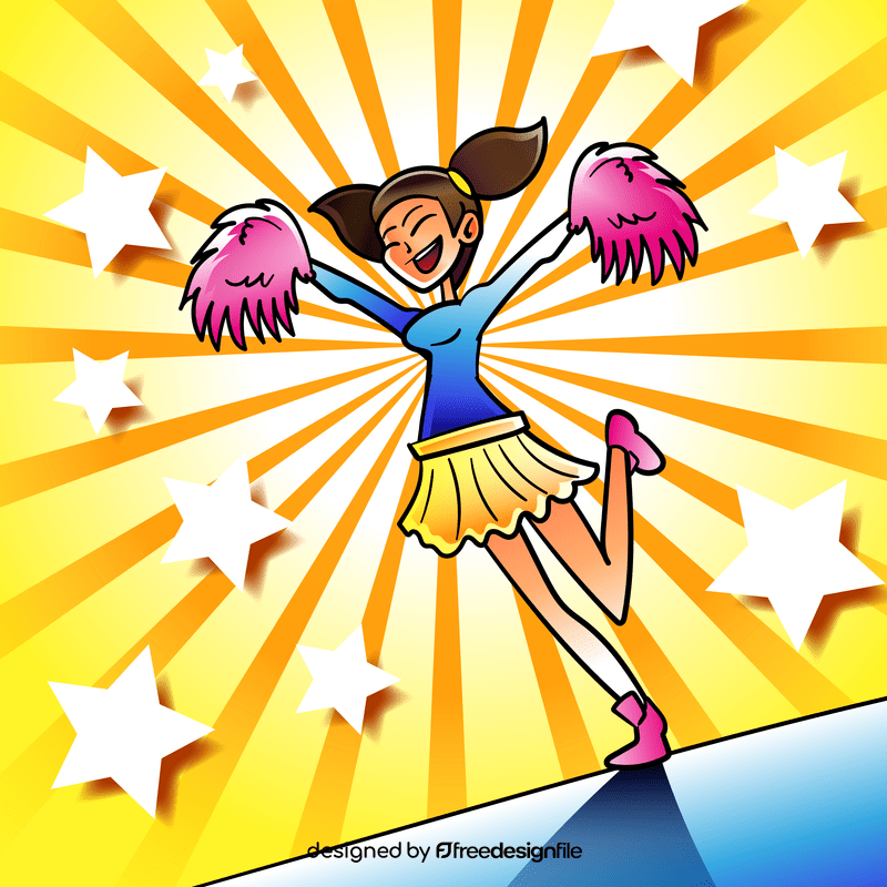 Cheerleader cartoon vector