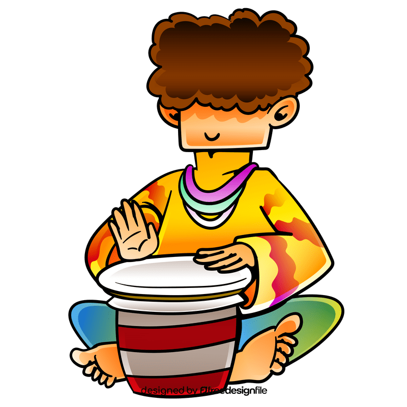 Hippie cartoon clipart