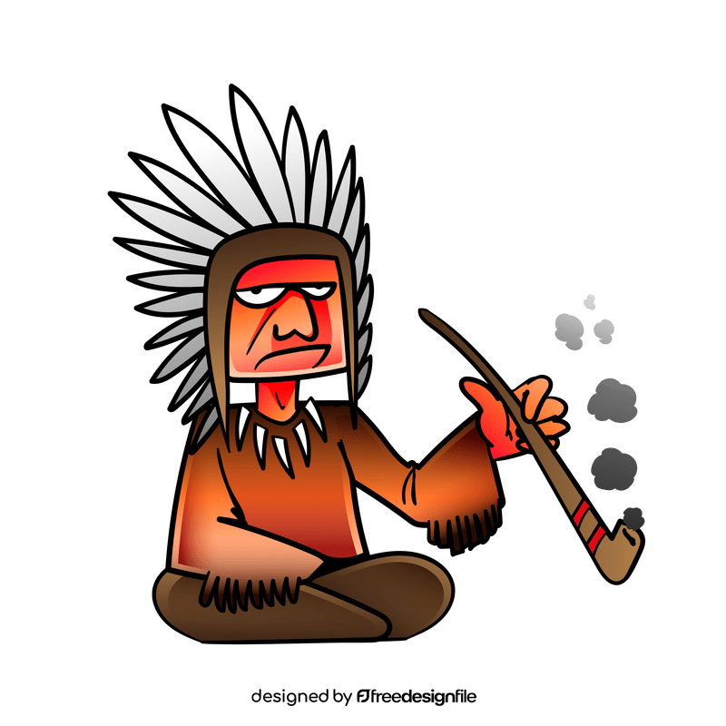 Native American cartoon clipart