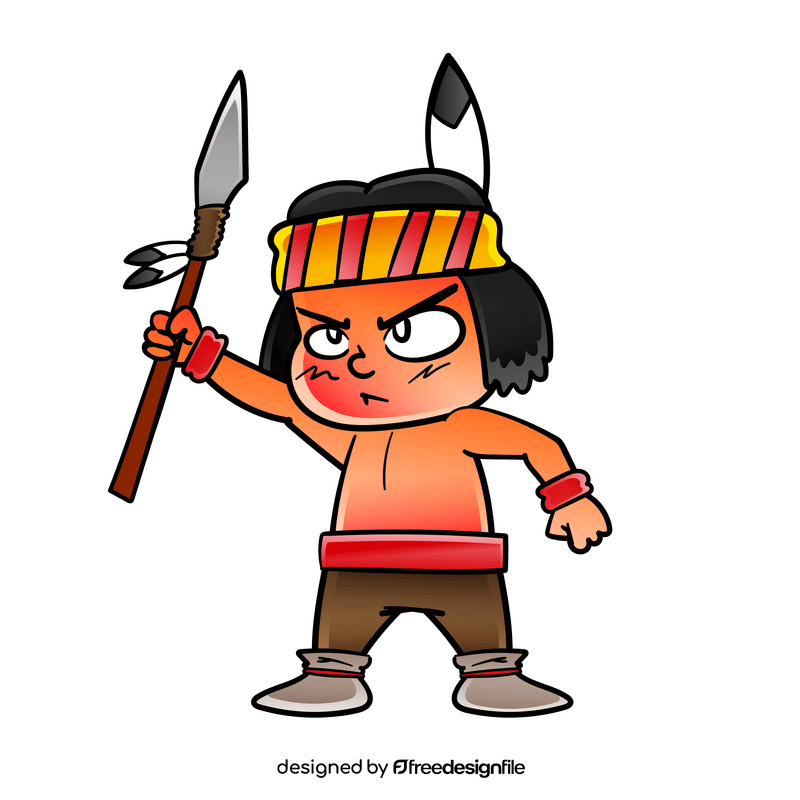 Native American cartoon clipart